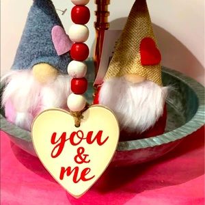 ❤️Valentines wooden bead heart garland. ❤️
